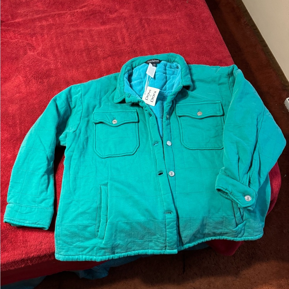 DAVI & DANI Blue Jean Jacket Casual Collared Design